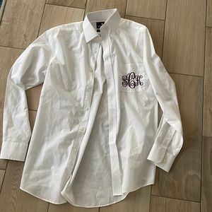 Monogrammed button down shirt